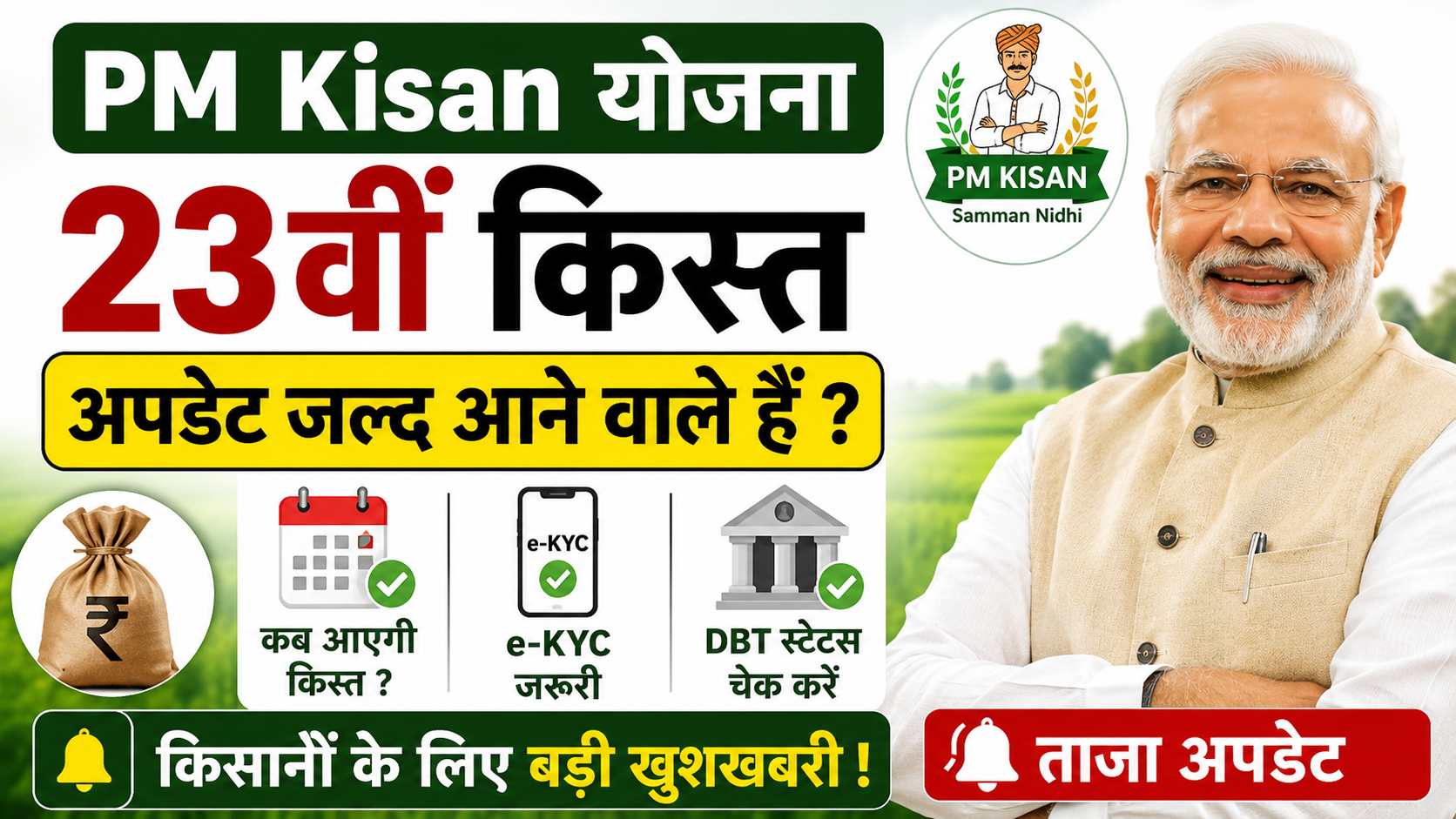 PM Kisan 23rd Installment Date 2026 - When to expect the next 2000 rupees